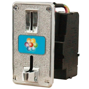 吉童游戏机的投币器,只能用一元硬币,5个好的,一个坏的,买5