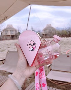 nonoo爱心杯kakao网红可爱儿童户外便携水杯女多功能储
