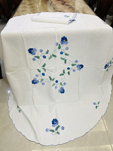 早期出口国外老北京补花圆桌布