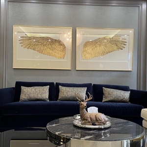 美克美家爱之翅膀金箔装饰画伊森艾伦挂画