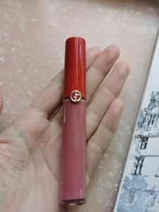 阿玛尼红管唇釉500豆沙色 全新 仅试色 新玛特专柜购入