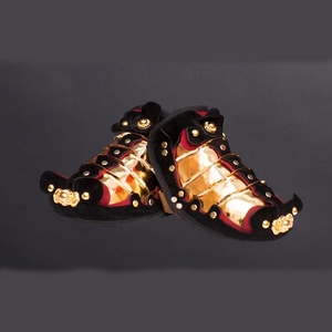 胸板吊腿鞋甲 鱼鳞锁子甲胄盔甲男女合金皮革制diy配件纯铜镀