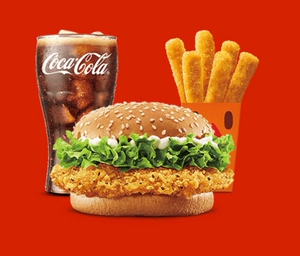 汉堡王炫辣鸡腿堡/双层脆鸡堡套餐,代下单,只能堂食或打包,默