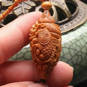 450人付款淘宝日本购橄榄u核手串富贵有余年年有鱼橄榄核雕手串橄榄胡