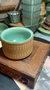 龙泉青瓷柴烧黄汉弟大师手工杯主人杯拉坯跳刀精品茶杯品茗杯茶盏