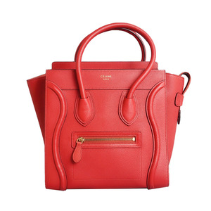 【三折即刻拍】【99新】赛琳celine瑟琳笑脸包 女士红色手提包