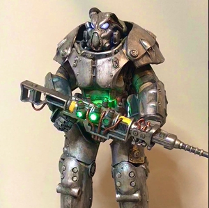 辐射4,动力装甲模型,动力装甲stl,模型做了加灯设计,图片