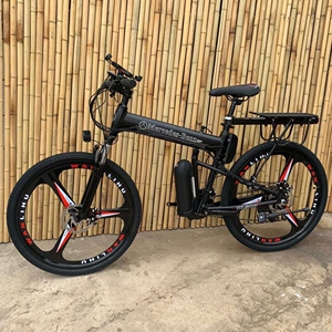 奔驰电动自行车锂电池改装电助力山地车男变速长途越野折叠单车