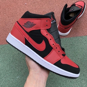 乔丹aj1 耐克air jordan 1 mid黑红小禁穿中