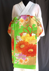 日本和服腰带  改制花魁结定型腰带 全手缝 无胶水 六通袋带