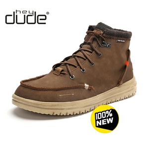 全新意大利都德hey-dude秋冬高帮保暖防水休闲鞋,详细介