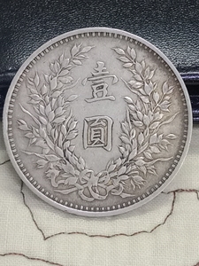 真品银元,现洋,美品大头,脸上有个钢印,摆闲鱼晒晒太阳,自珍