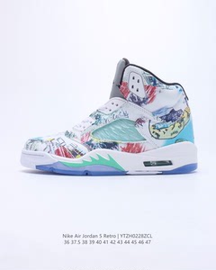 乔丹air jordan aj5 wings 涂鸦 夜光