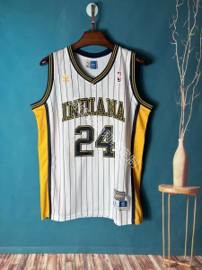 保罗乔治球衣步行者24号条纹版刺绣篮球服优质 密绣