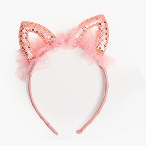 小猫咪毛绒猫耳朵发箍儿童发卡头饰幼儿园圣诞表演头箍发饰品 香