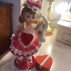 vintage古董8寸娃娃美国亚历山大斯嘉丽情人节快乐洋娃