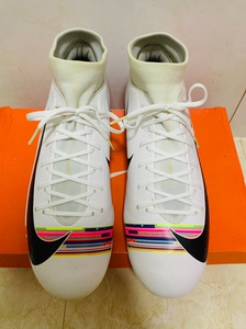 正品耐克刺客12内马尔彩虹配色ag钉足球鞋,码数:43码,9