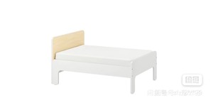 宜家斯莱克床架，胡斯维卡床垫，可伸缩床架，长短可调节，80×