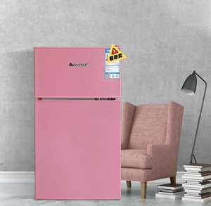 香雪海家用小冰箱网红双开门冷藏冷冻电冰箱粉色新款一级能效