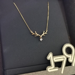 周大福全新1796一鹿有你 22k彩金项链 目前店内3280