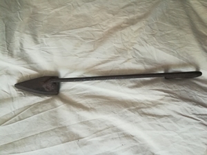 60年代,70年代,熨衣服的铁三角烙铁,总长42.5厘米,烙