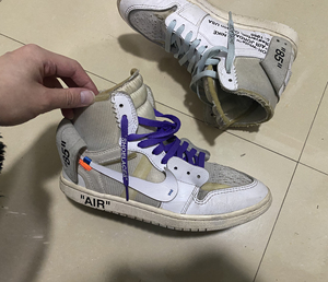 aj1联名ow 纯白 欧洲限定 off white联名 欧限