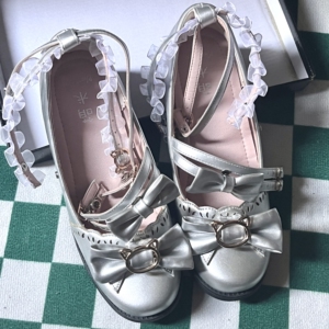 麻瓜的魔法lolita鞋尤娜娜银色38码