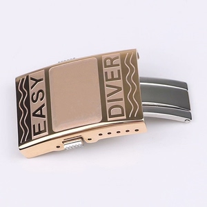 钟表配件 罗杰杜彼代用表扣 316精钢双按折叠扣 胶带扣表扣