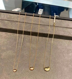 巴黎代购tiffany/蒂芙尼金豆豆项链 18k黄金 招财豆