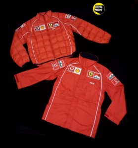 f1舒马赫fila法拉利车队万宝路内部款冲锋衣外套夹克赛车服