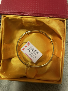 上海老庙黄金手镯 全新未佩戴过 标签在 有钢印足金999 实