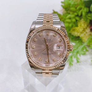 rolex 劳力士日志型系列116231粉盘镶钻纪念型表带腕