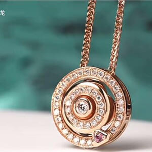 曼卡龙s925银指爱针项链 女旋