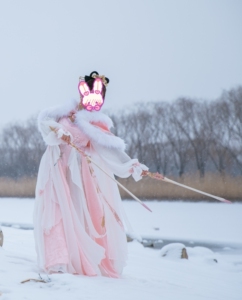 【立拍可发】棉袄盒子萝莉 白麓泽假毛 剑三cos 扳手熊