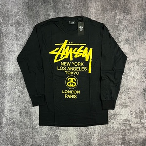 Stussy黑黄巡游短袖 全新带吊 S码 尺码偏大 特价24