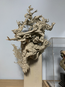 袁星亮gk雕像雕塑手办限量白膜,西游记通天河,鱼将行打包出.
