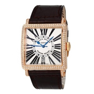 5新]法兰克穆勒6000 h sc dt r 玫瑰金后镶钻全自动机械男表