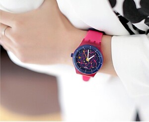 swatch斯沃琪装置51系列 星球机械女士手表