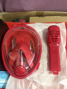 潜水面罩儿童全干式浮潜面罩呼吸器全脸浮浅潜水面罩装备s/m号