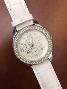 法国louis pion路易61皮翁真皮女士手表满天星