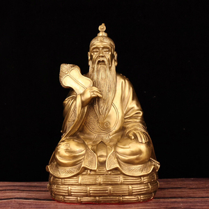 精工人物佛像太上老君坐相拿扇老君