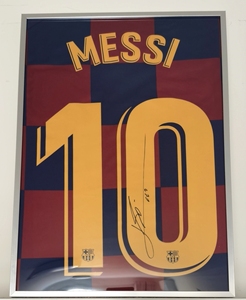 梅西亲笔签名巴萨球衣 19-20赛季 lionel mess