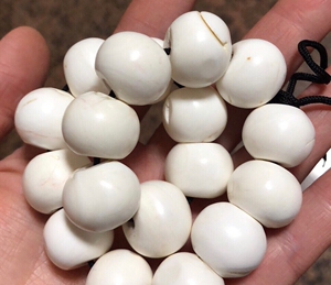 藏传,老法螺珠,大尺寸17x14左右,颗颗饱满油润,包浆厚重