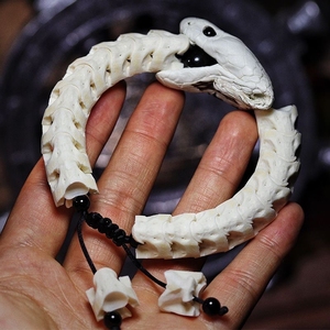 泰国真蛇骨手链天然文玩手串盘玩转运潮时尚男女情侣骨头饰品包邮