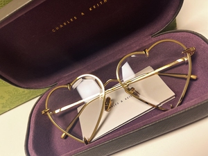 小ck限量款桃心眼镜 平镜～ 几乎全新!