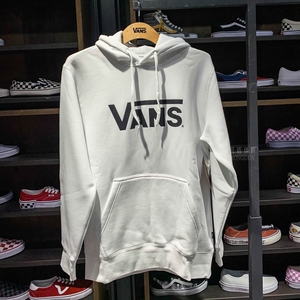 vans/万斯经典款logo黑白男女连帽套头加绒卫衣,在实体