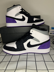 aj1mid湖人紫 42码原盒 鞋子绝对正品 支持全
