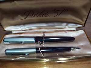 派克51 parker51梅紫demi对笔有盒2206191