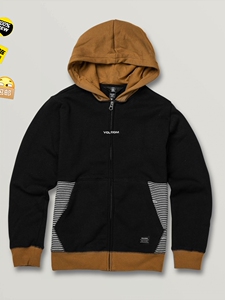 美国滑板滑雪冲浪运动品牌volcom儿童长袖卫衣针织开衫连帽