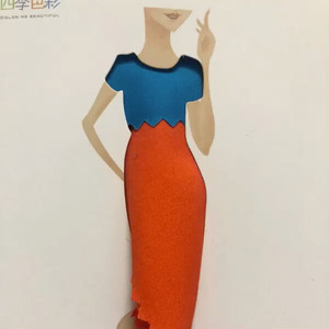 四季色彩镂空小人卡片|色布测试搭配工具|西蔓顾问服装搭配人形